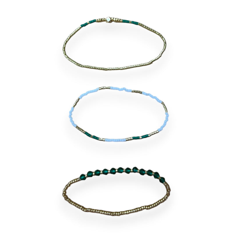 Boho Beaded 3-PC Bracelet Set