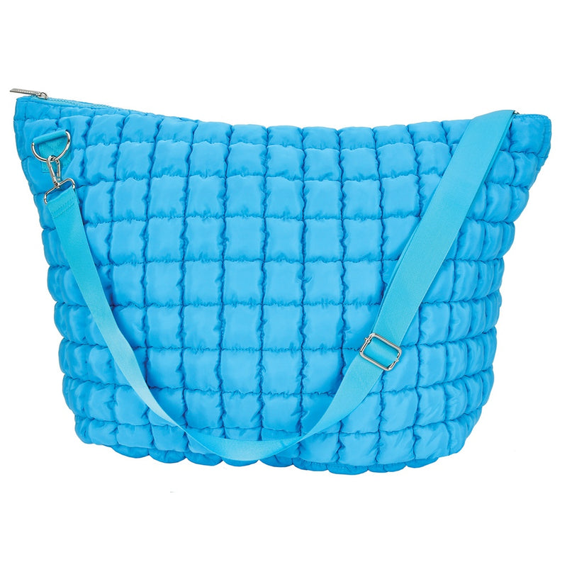 Bright Blue Puffy Weekender