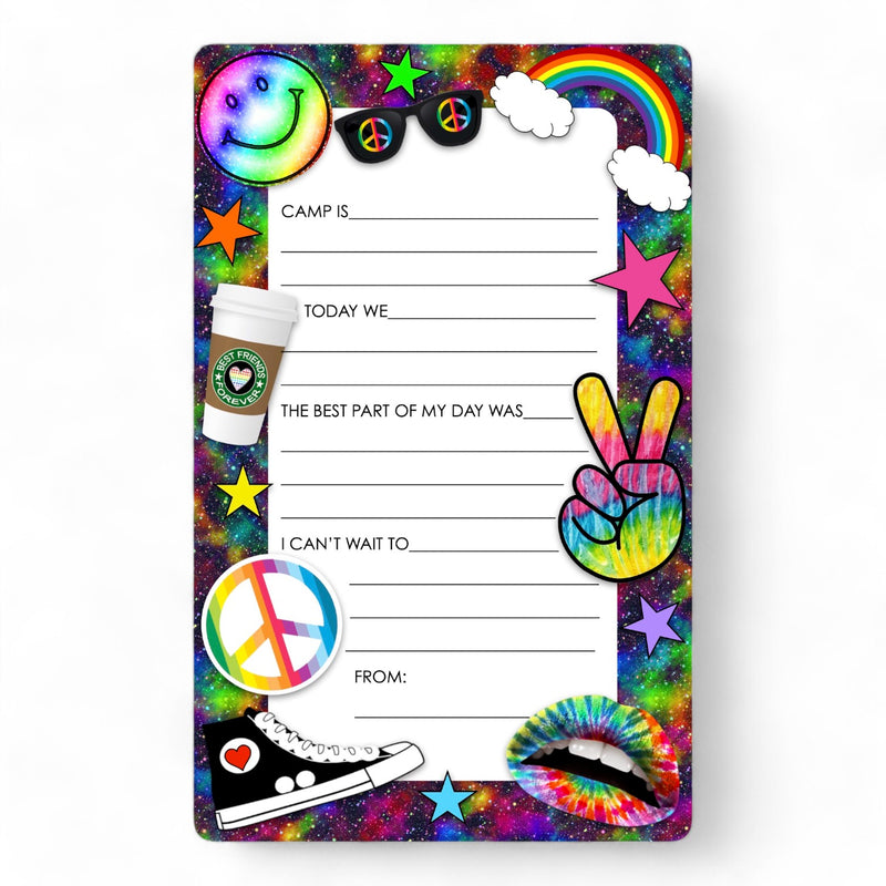 Rainbow Smiley Collage Fill-In Notepads