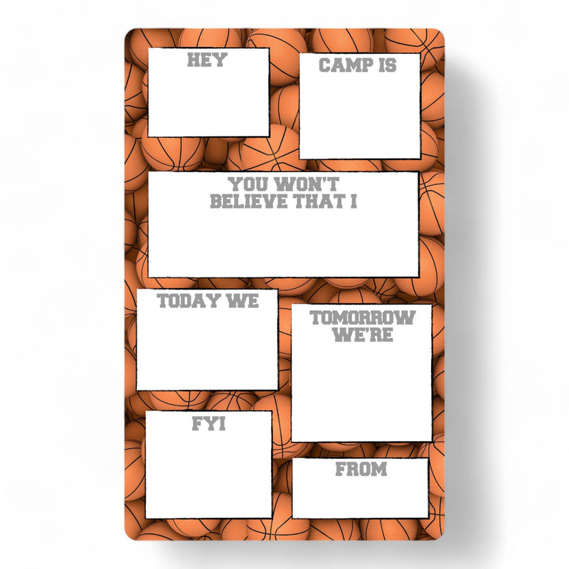 Basketballs All Around Fill-In Notepad