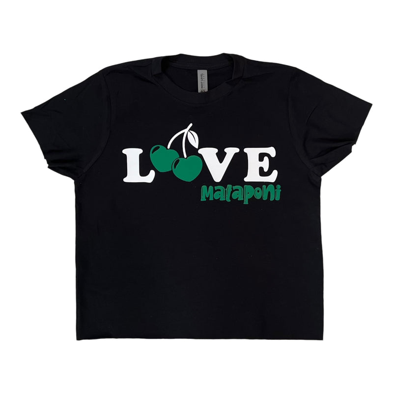 Love Cherries Camp Cropped Tee