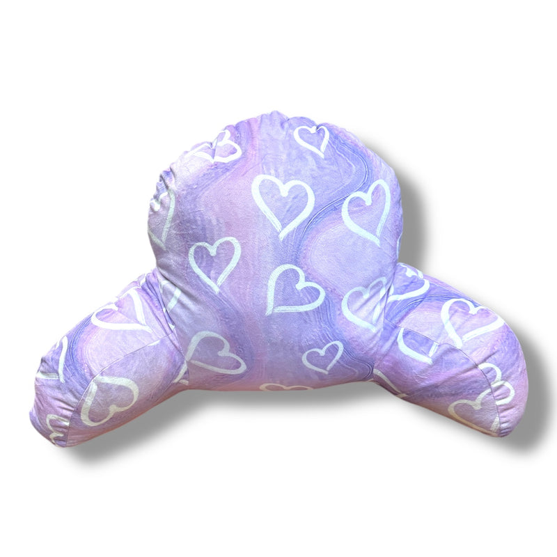 Purple Painted Hearts Boyfriend Pillow