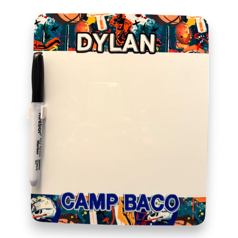 Graffiti Football Dry Erase Board