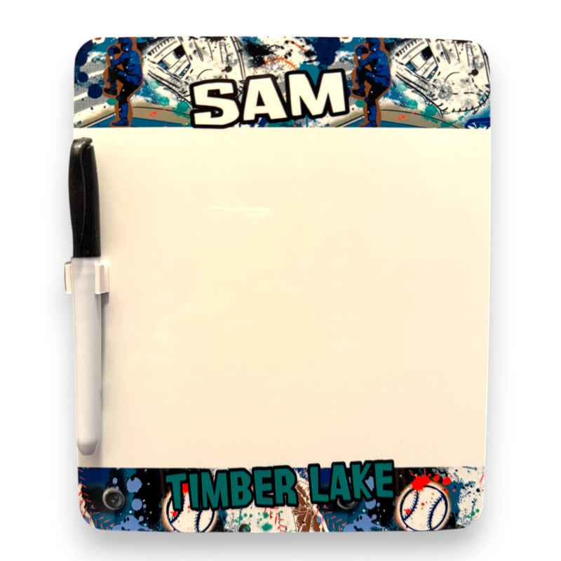 Graffiti Baseball Dry Erase Board