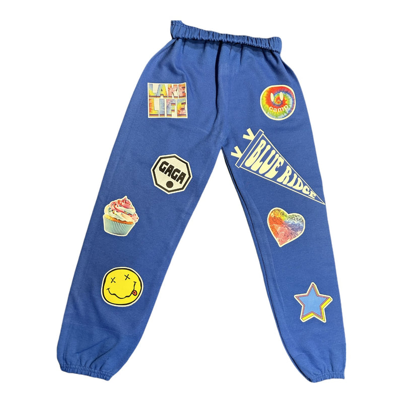 Classic Pennant Collage Sweatpants with 7 Patches