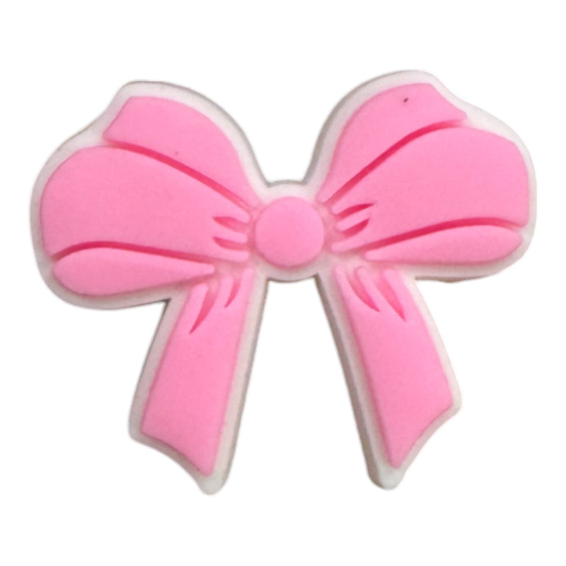 Pretty Pink Bow Shoe Charm