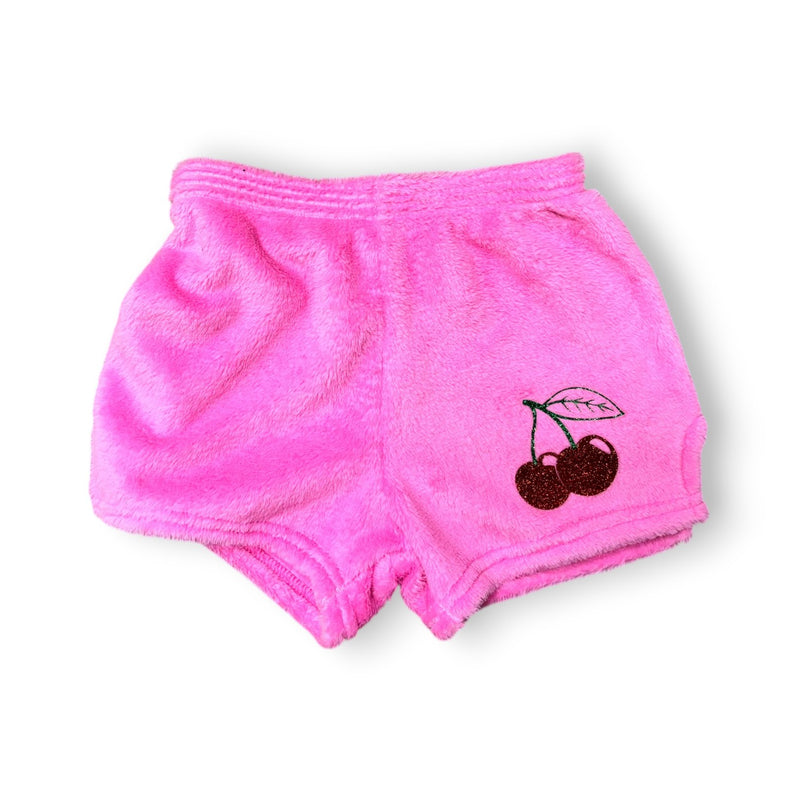 Sparkle Cherry Fuzzy Shorts