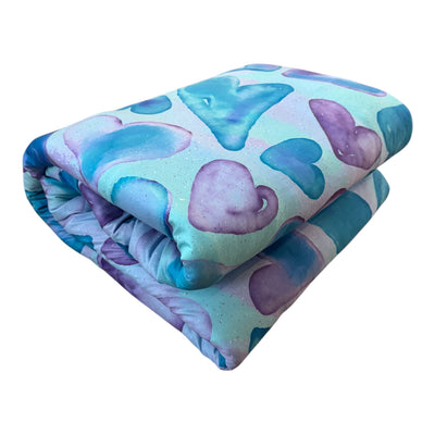 Watercolor Hearts Reversible Comforter