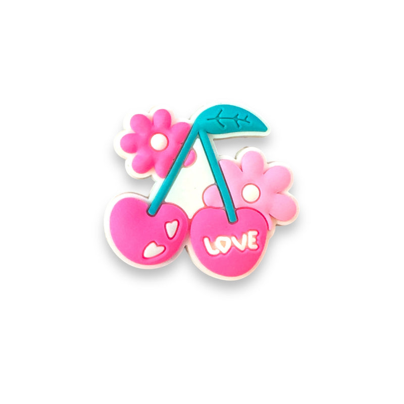 Love Cherry Flower Shoe Charm