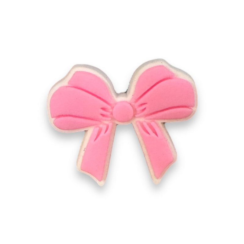 Pretty Pink Bow Shoe Charm