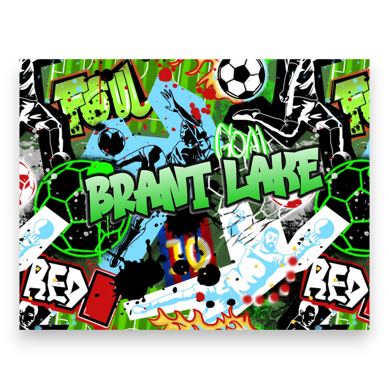 Graffiti Soccer Notecards