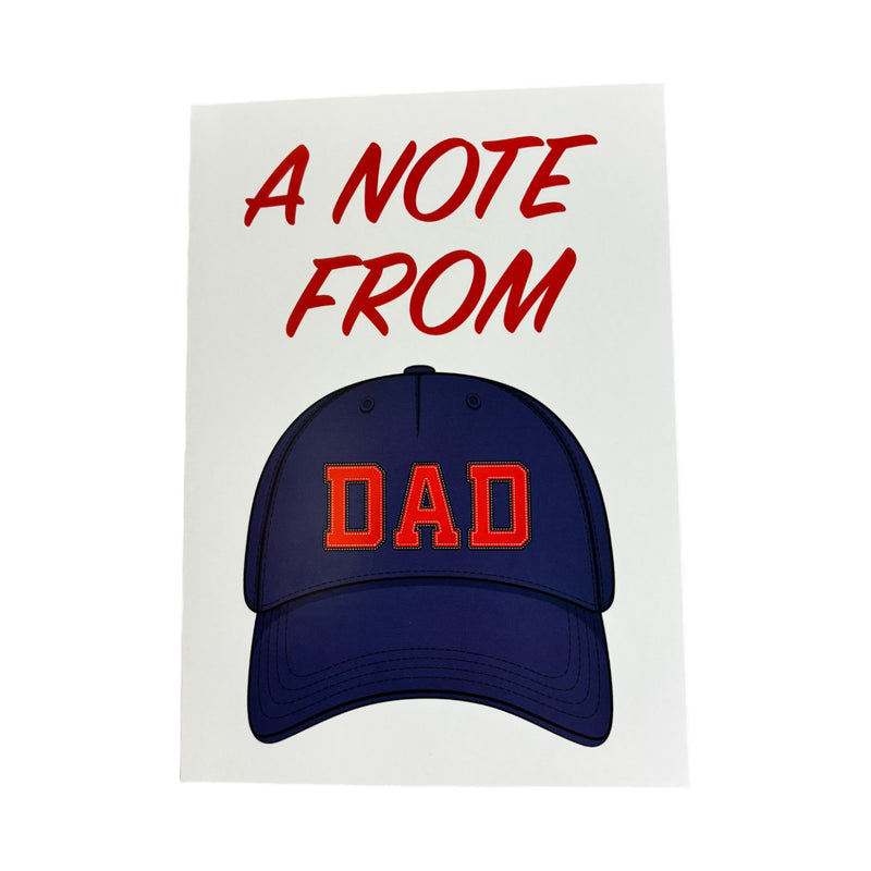 A Note From Dad Hat Greeting Card