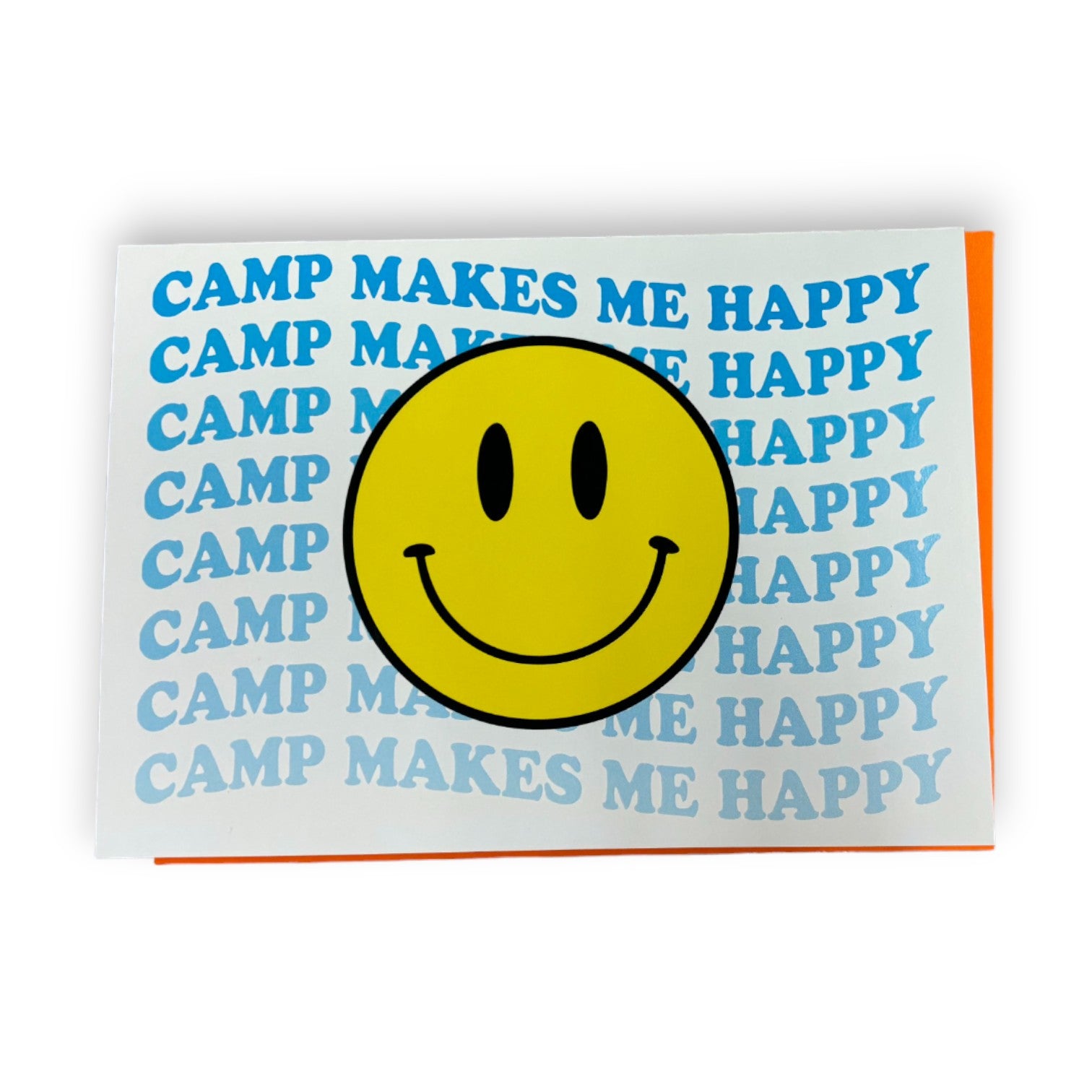 Camp Makes Me Happy (Smiley) Greeting Card – Bee Bee Designs