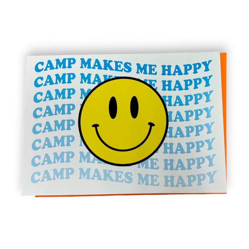 Camp Makes Me Happy (Smiley) Greeting Card