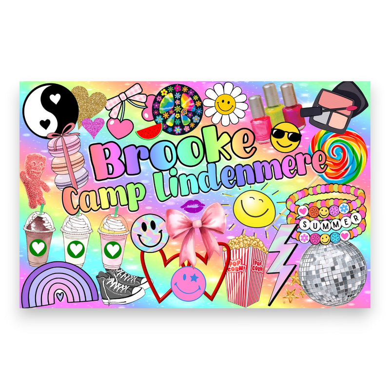 Pastel Girl Collage Camp Poster