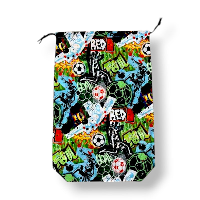 Graffiti Soccer Mesh Laundry Bag