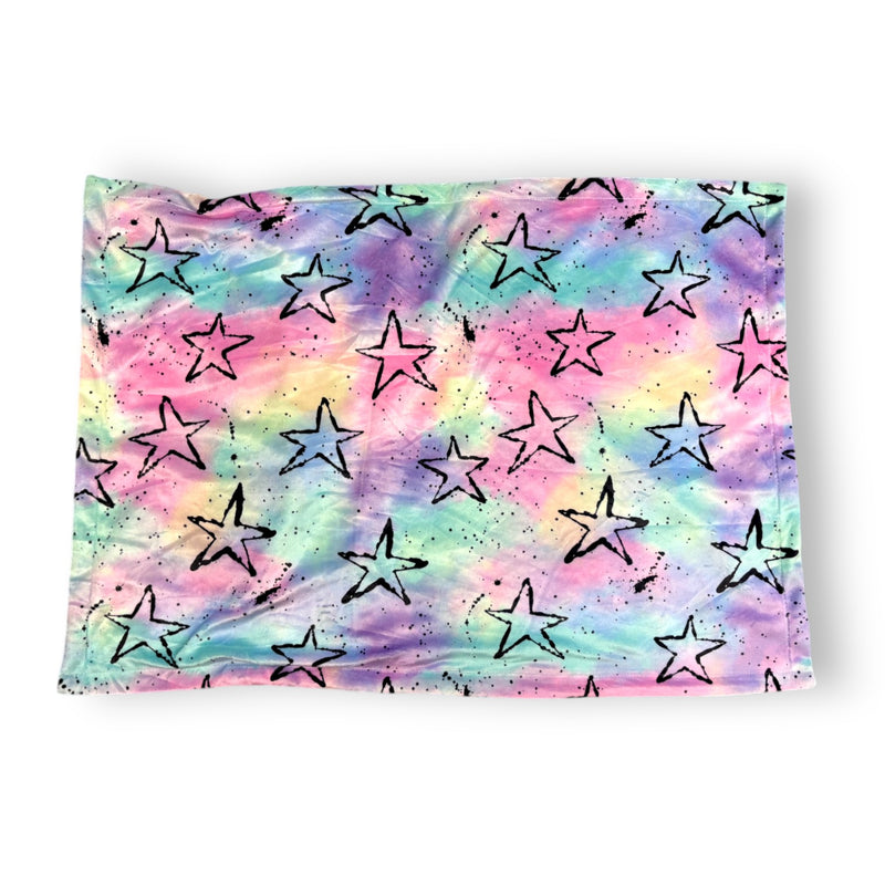 Pastel Splatter Star Fuzzy Pillowcase