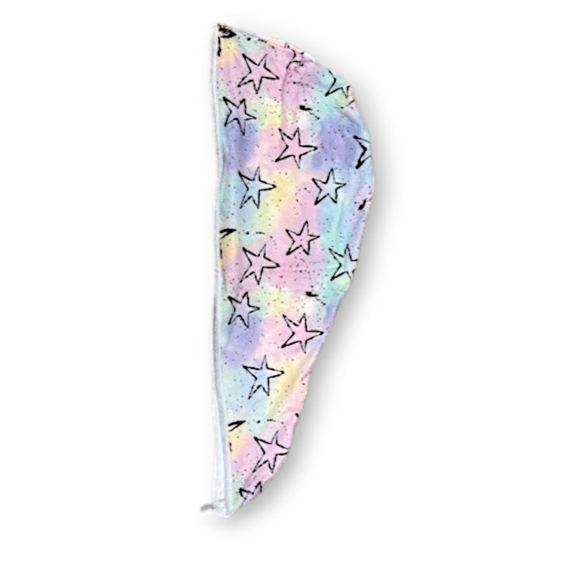 Pastel Splatter Stars Hair Wrap