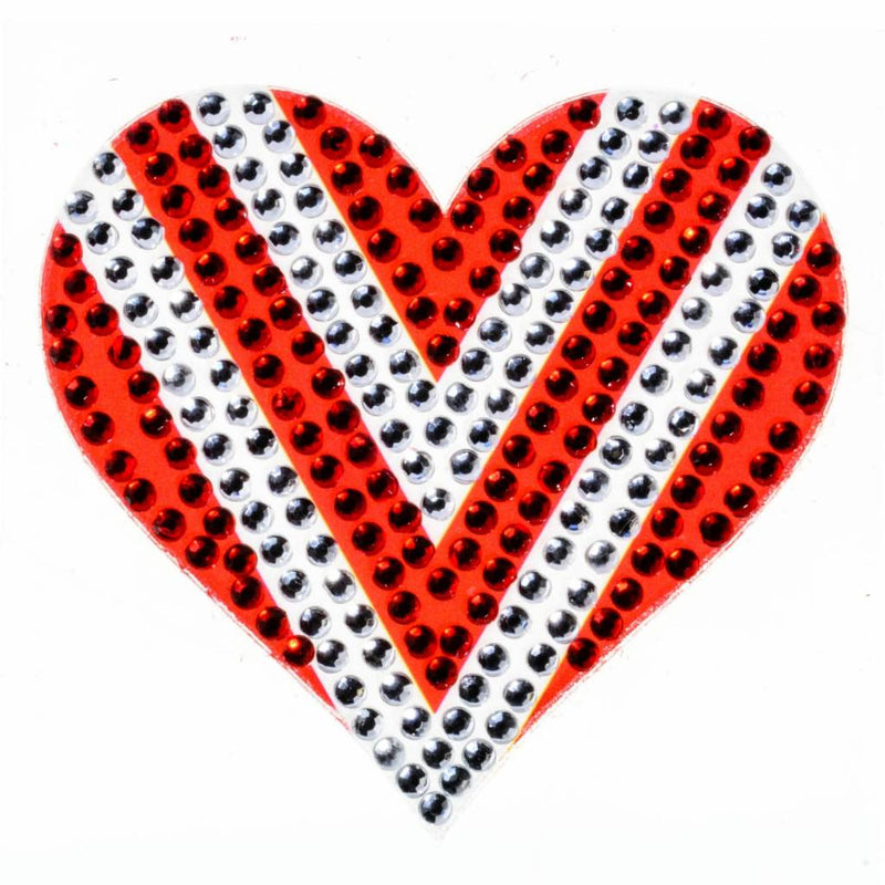 Red/White Heart StickerBean