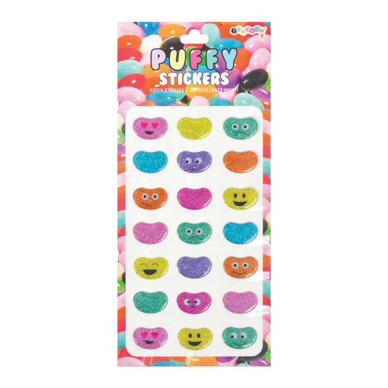 Jelly Bean Puffy Stickers