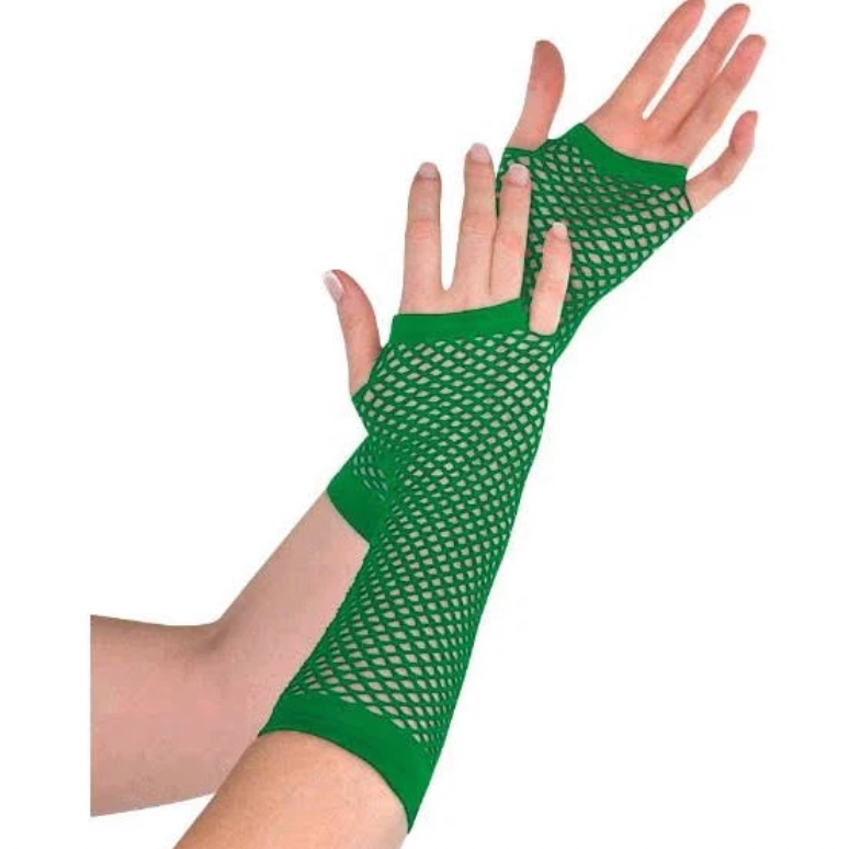 Color War Long Fishnet Gloves