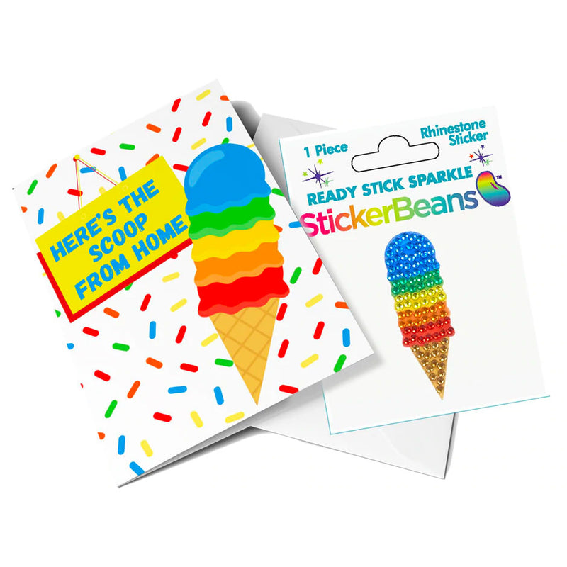 Scoop Stickerbean Card